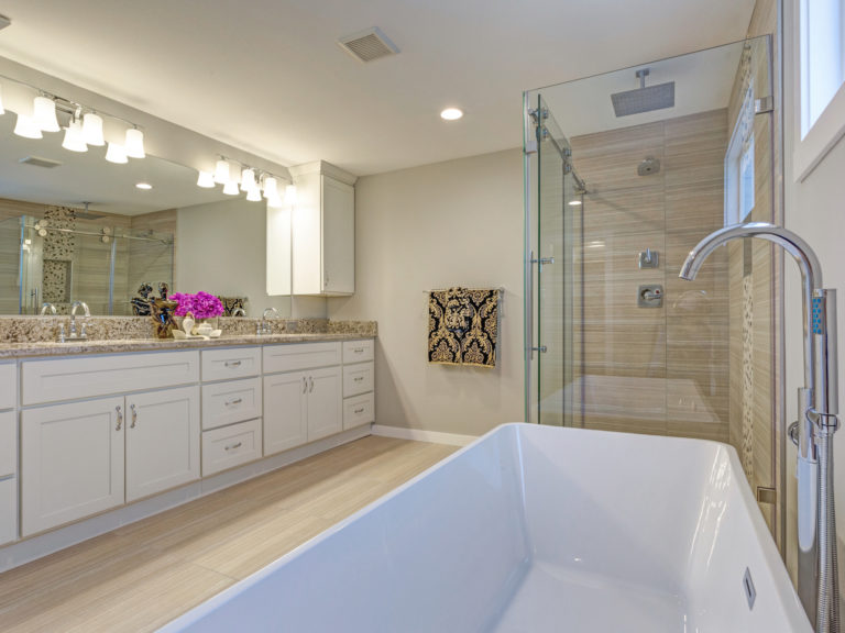 Bathroom Vanity Standing Tub Cabinet Mirror Frameless Shower