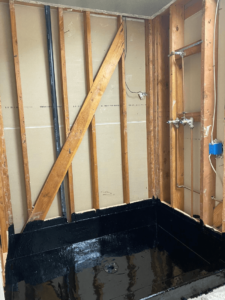 Shower Area after demolition and cleanup