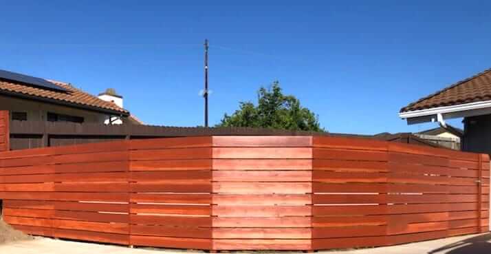 Horizontal Slat Wooden Fence