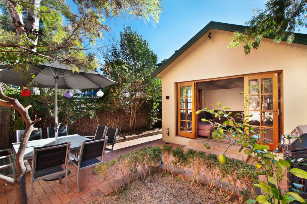 Earth Tone San Diego Granny Flat housing in backyard