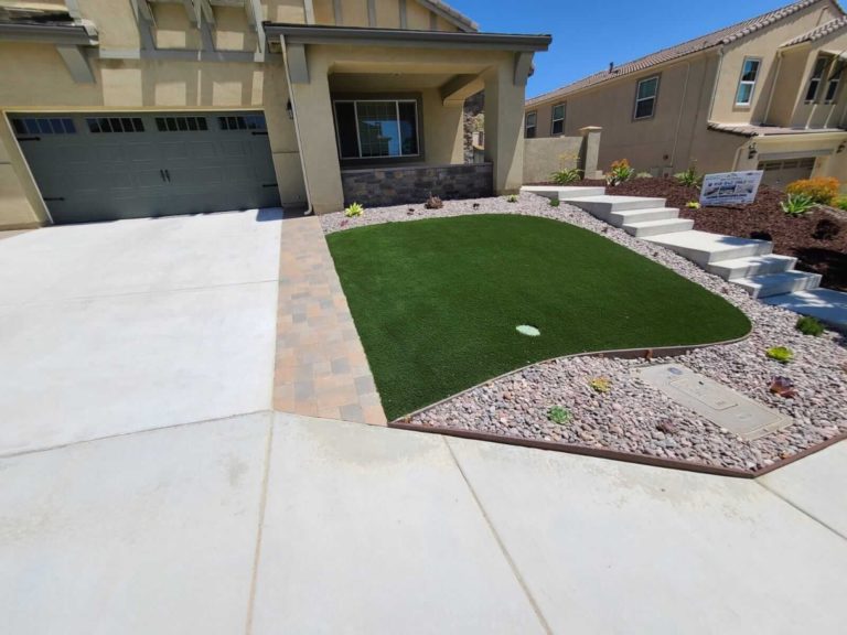 Landscape Design with Paving Stone Accent Portion