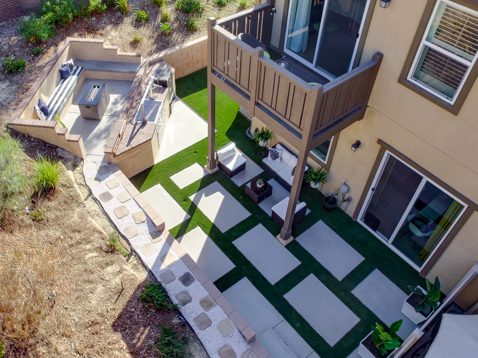 Arial View Landscape Renovation Oceanside