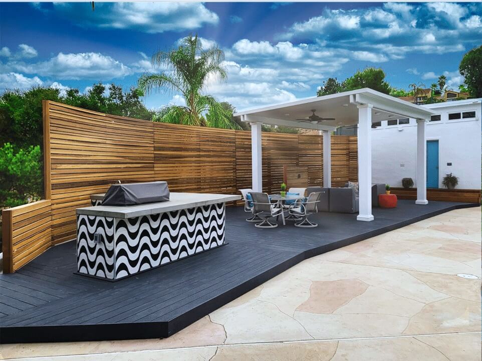 Deck, Outdoor Kitchen, Custom Fence, Deck San Diego 92128