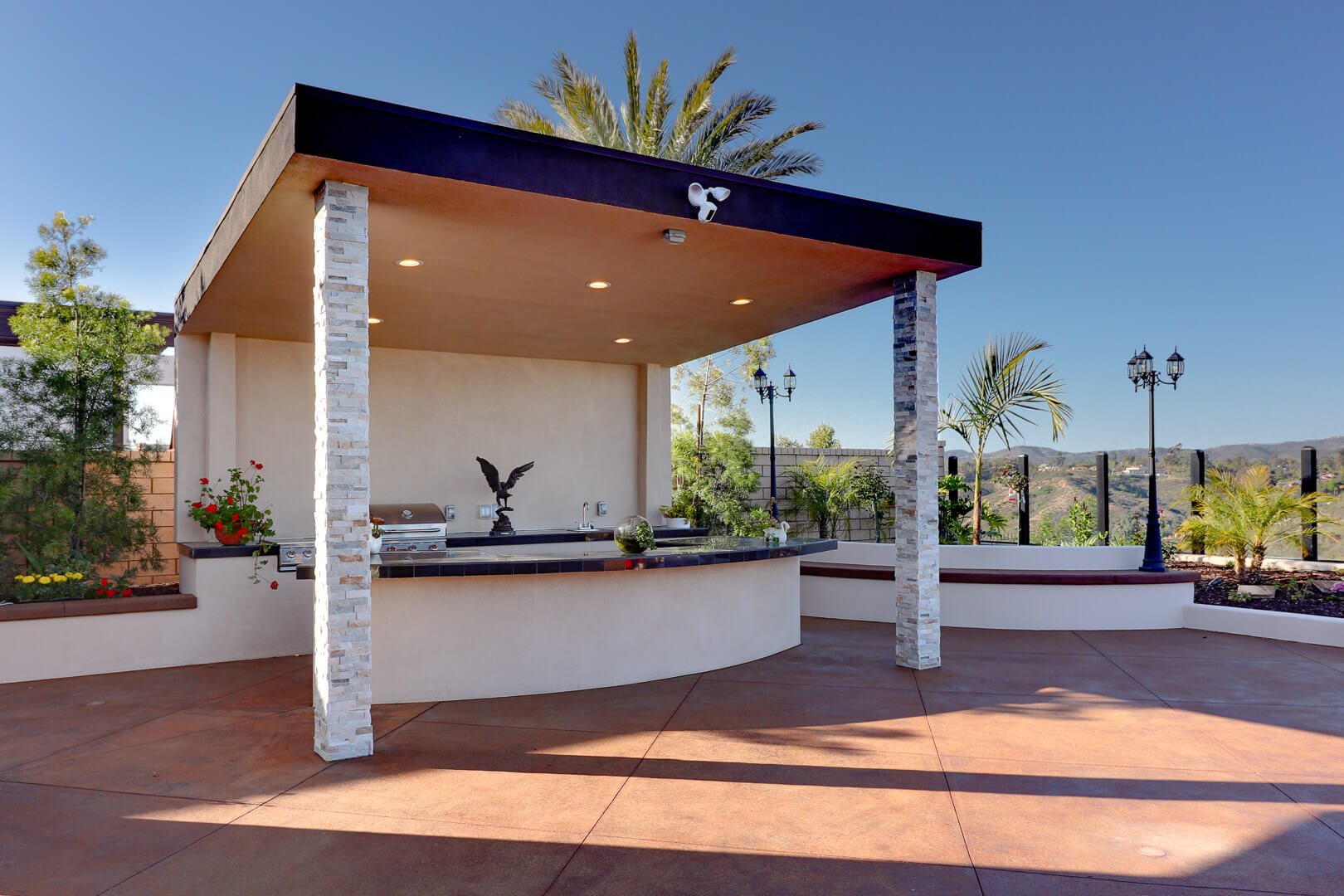Outdoor Kitchen Under Patio Cover Alternate View