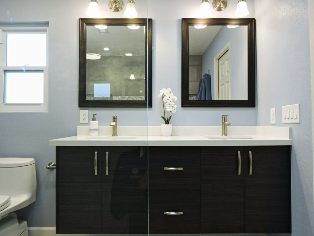 Rancho Penasquitos Bathroom Remodel with Custom Dual Vanity