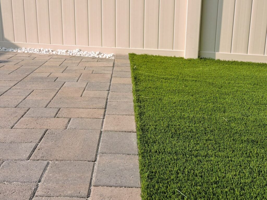 artificial turf pavers landscape design in El Cajon