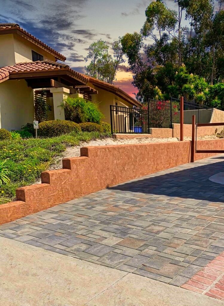 pavers retaining wall San Diego 7