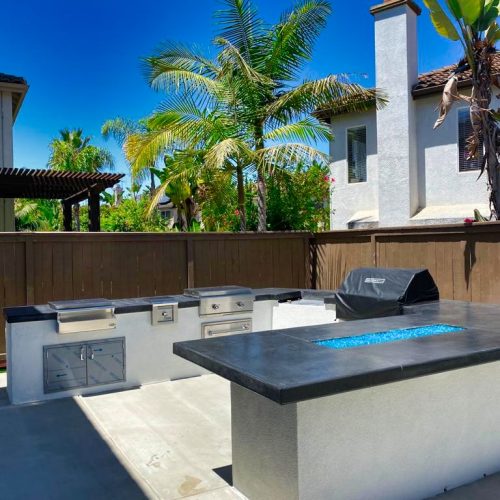 San Marcos Firepit Outdoor Kitchen