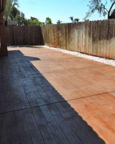 Wood Plank Stamped Concrete